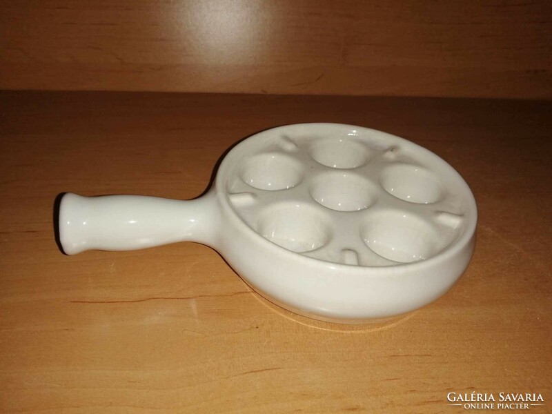 Porcelán nyeles csigasütő edény - átm. 12,5 cm (22/d)