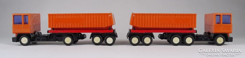 1P392 Retro narancssárga kamion pár 19.5 cm
