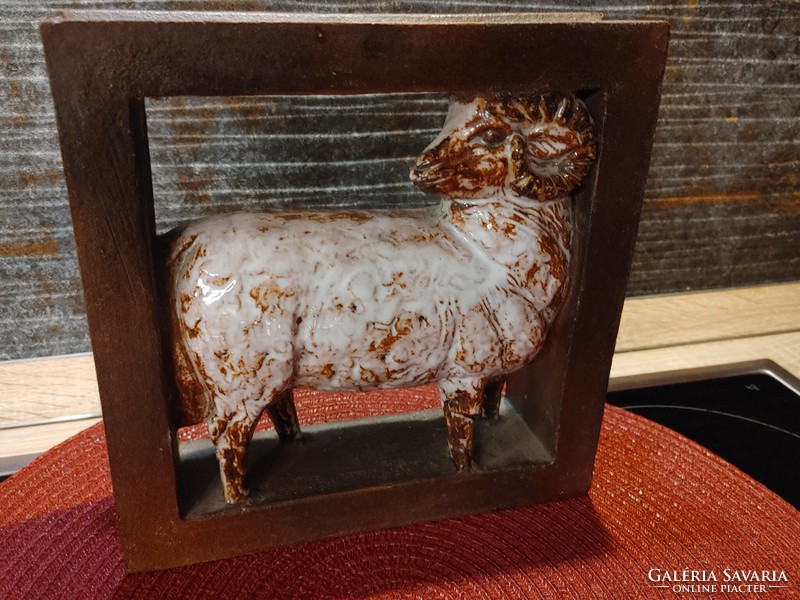 Aries in a ceramic frame - can even be installed in a row of glass bricks