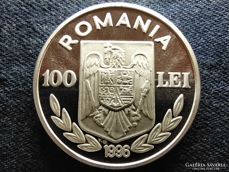 Románia XXVI. Nyári Olimpia Atlanta .925 Ezüst 100 Lej 1996 PP (id81114)