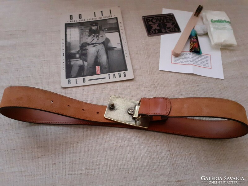 Levi strauss usa leather waist belt with denim wear equipment