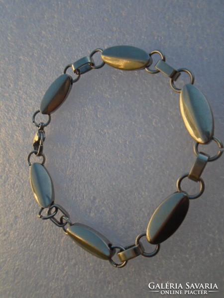 Solid Ovosi metal bracelet, unused, new product and very heavy, 22 cm, eye approx. 2 cm