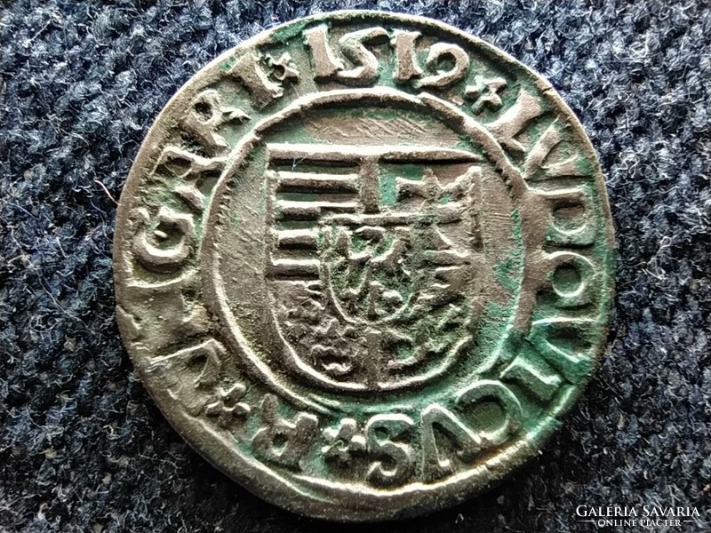 II. Lajos (1516-1526) ezüst 1 Dénár ÉH673 1519 (id60849)