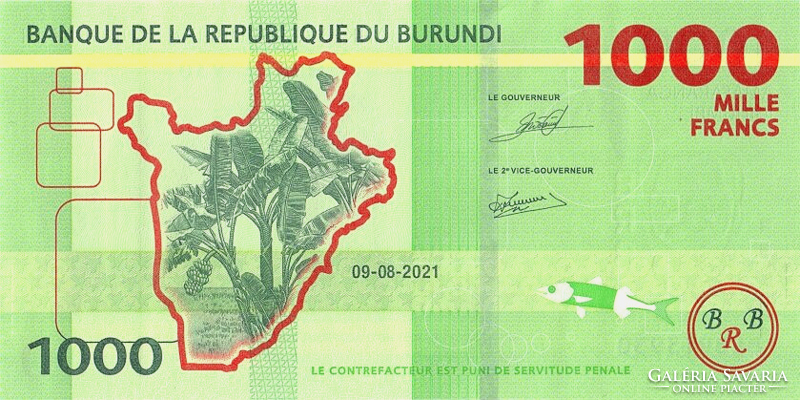 Burundi 1000 Francs / Amafranga 2021 UNC