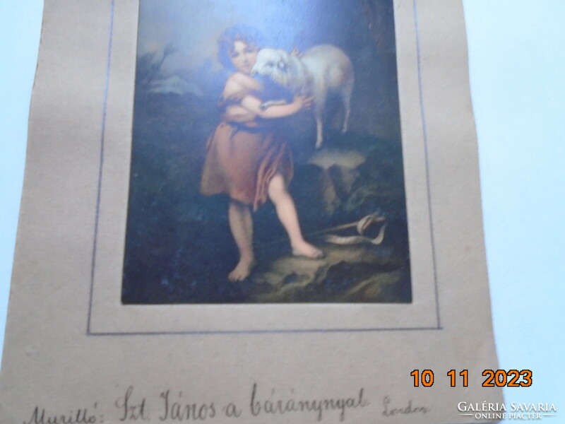 Murillo the child Saint John with the lamb, London, painting print, archive of the Franklin printing house