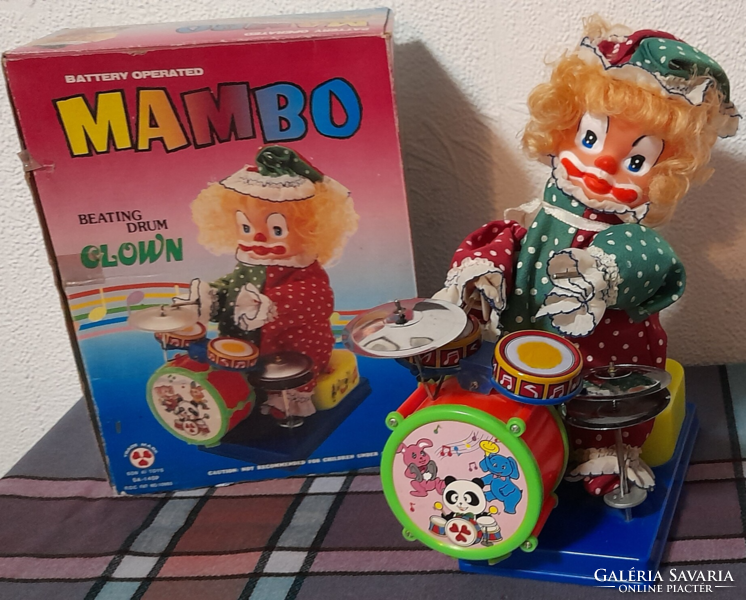 Vintage MAMBO ütődobos bohócjáték  SON AI TOYS