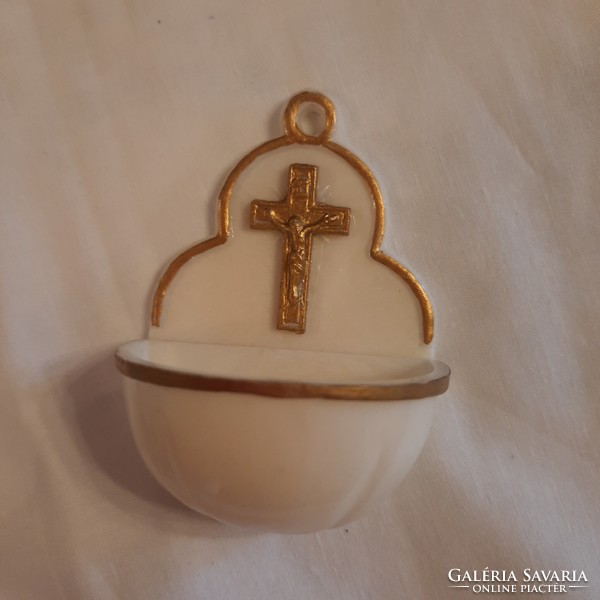 Glow in the dark retro plastic mini holy water container