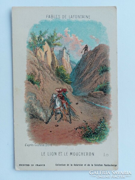 Old postcard Lafontaine's tales
