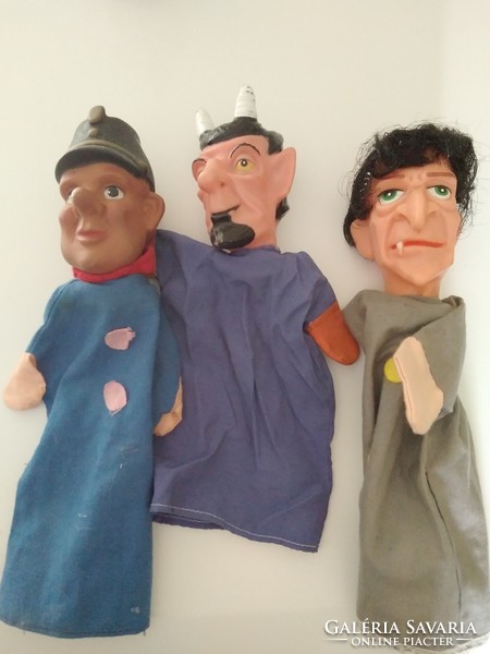 Rubber head glove puppets