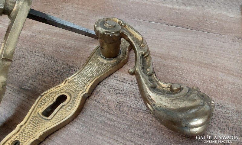 Beautiful antique baroque copper doorknob