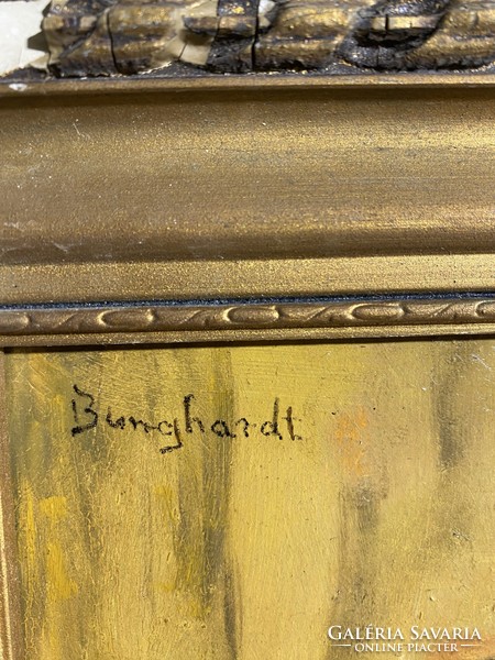 Burghardt szignóval festmény, olaj, vászon, 40 x 50 cm-es.