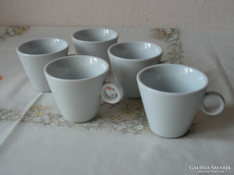 Fehér porcelán csésze, bögre ( 5 db. )