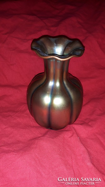 Beautiful Zsolnay eozin glaze porcelain clove (onion) vase 17 cm as shown in the pictures