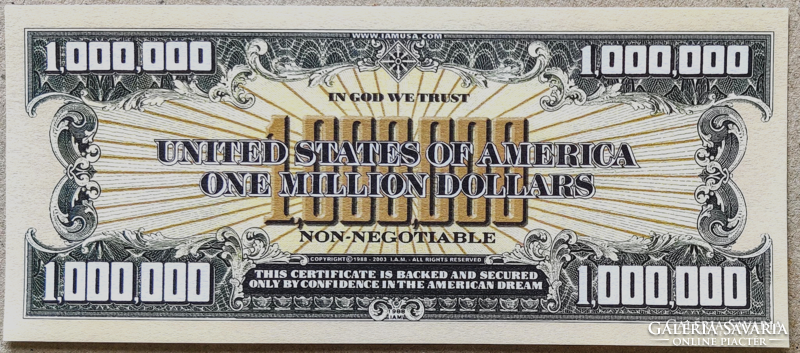 1,000,000 Dollar usa fantasy money 2003 unc