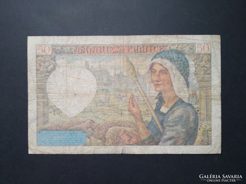 Franciaország 50 Francs 1940 VG+