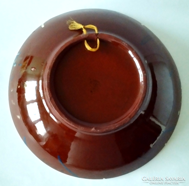 Beautiful large artisan ceramic wall decoration bowl