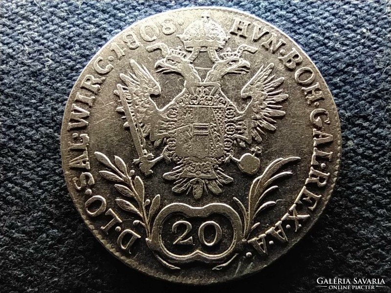 Ausztria II. Ferenc .583 ezüst 20 Krajcár 1808 A (id64079)