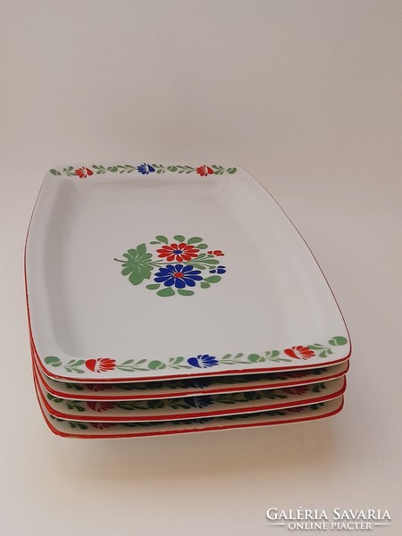 Alföldi porcelain rectangular bowls with Hungarian pattern, 4 pieces in one