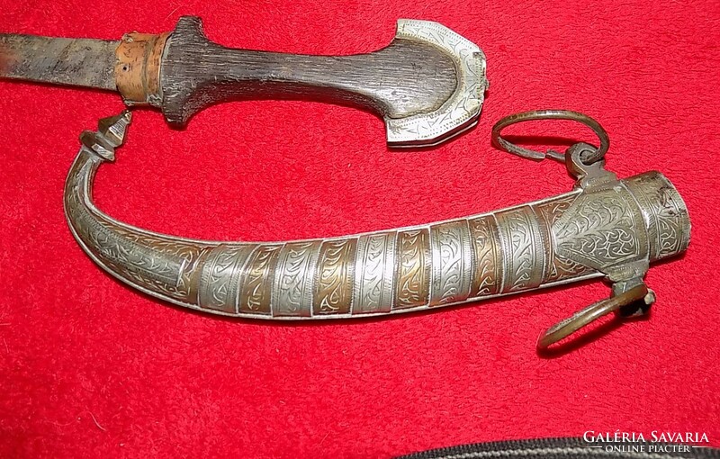 Antique Moroccan hand carved Berber dagger