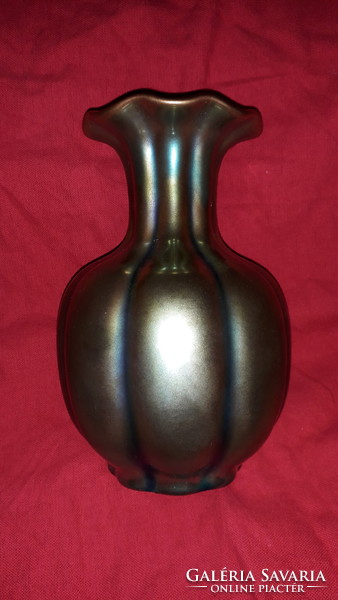 Beautiful Zsolnay eozin glaze porcelain clove (onion) vase 17 cm as shown in the pictures