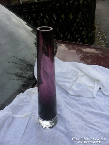 Swedish lilac glass vase by Kosta boda