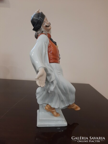 Herend porcelain dancing shepherd, outlaw, peasant figure