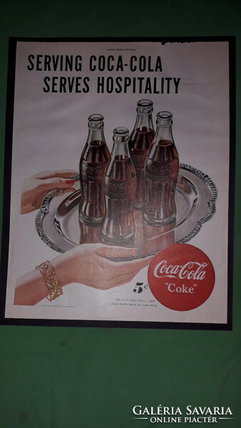 1947. COCA COLA  plakát NEM REPRINT !!! újság poszter vastag műanyag védtartóban a képek szerint