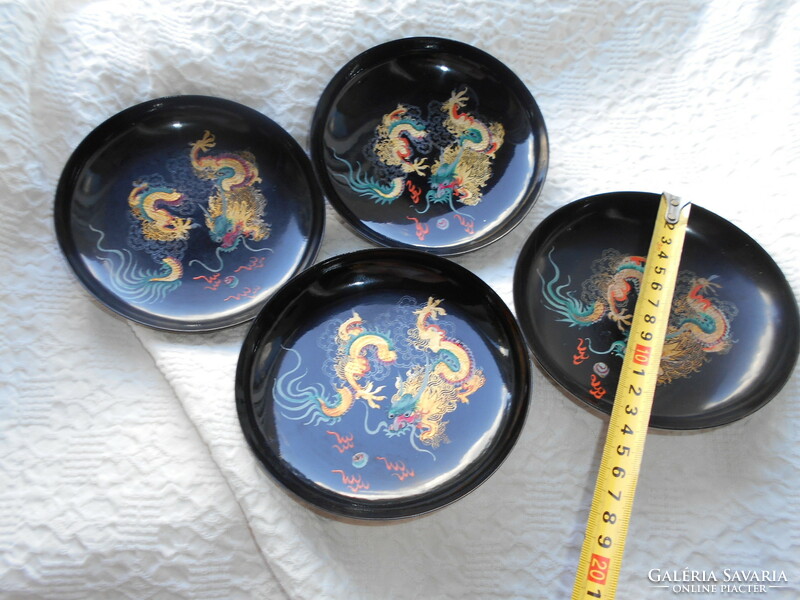 4 Chinese dragon lacquer bowls - the price is for 4 pcs