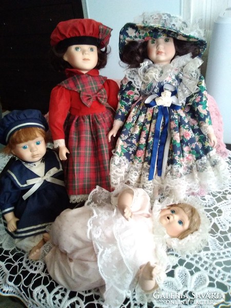 Promenade porcelain doll collection marked, serially numbered for doll collectors!