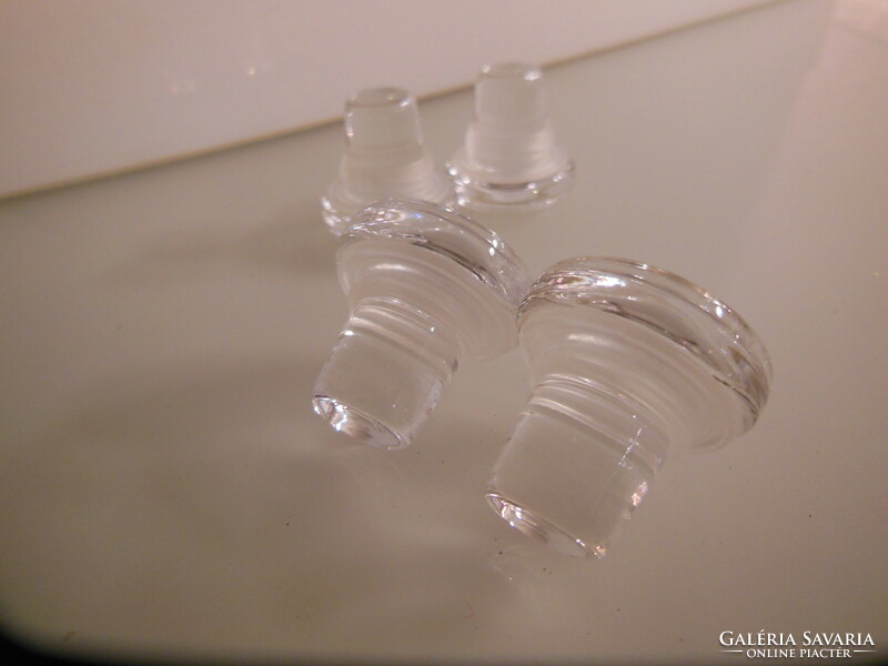 Glass - stopper - 4 pcs - 3 x 3 x 1.5 cm - German - perfect - quality !!