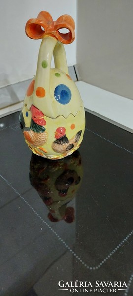 Ceramic rooster egg bonbonier