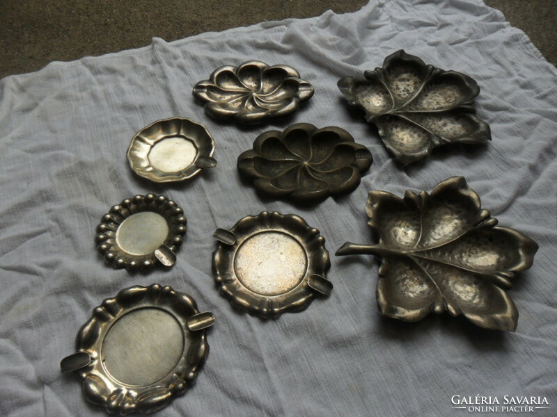 Silver ashtray tray collection 8 pcs