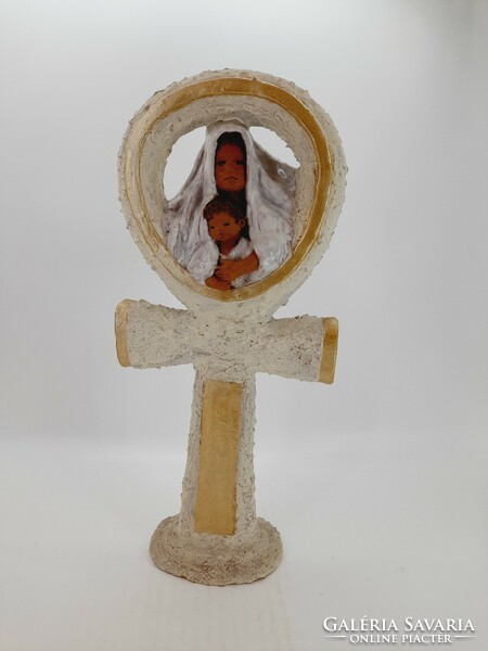Large ceramic ankh cross, Egyptian cross, 33 cm