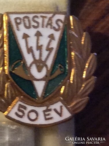 Badge, Szeged postman with jubilee plaque