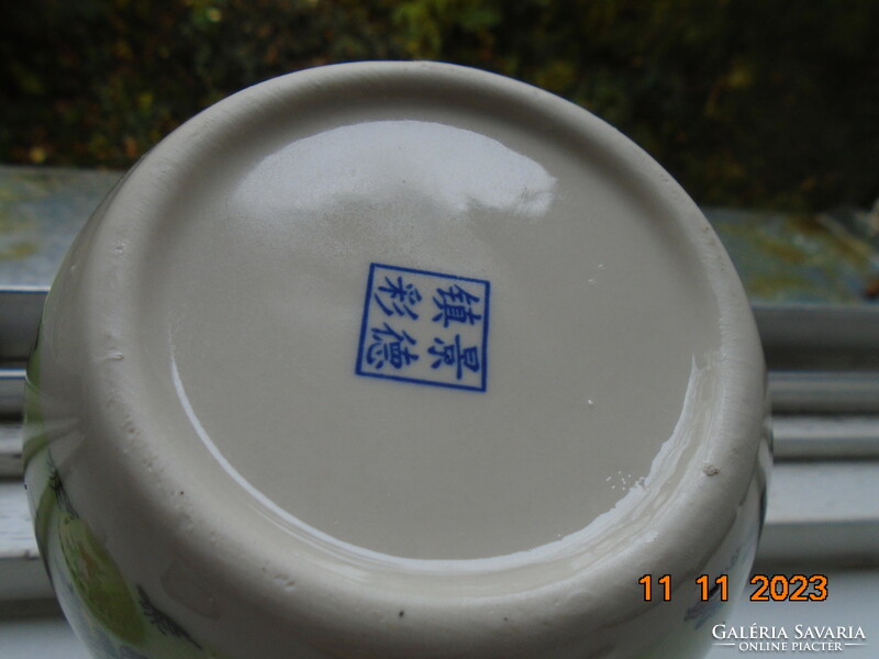 Chinese marked older tea pourer with rich images of life
