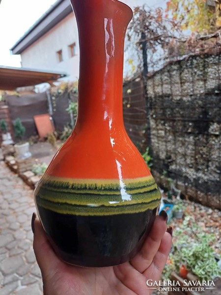 Retro iparművész kerámia váza m: 26 cm
