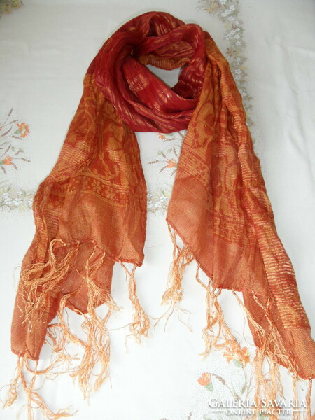 Fringed women's scarf, scarf, stole