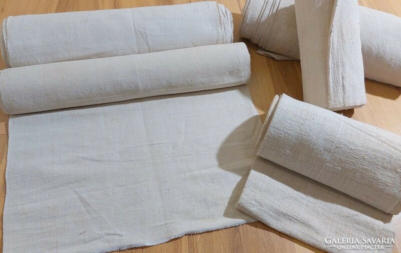 Old high quality linen rolls for painting canvas, for making clothes (92)