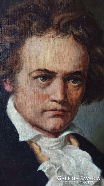 Kutas A. jelzéssel: Ludwig van Beethoven zeneszerző  portréja