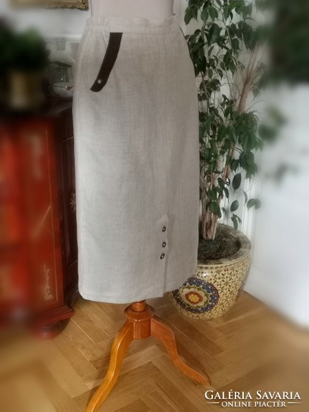 Trachten mode 40 linen-cotton Tyrolean skirt, organic Bavarian wear