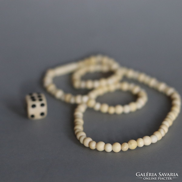 Antique tusk bead necklace