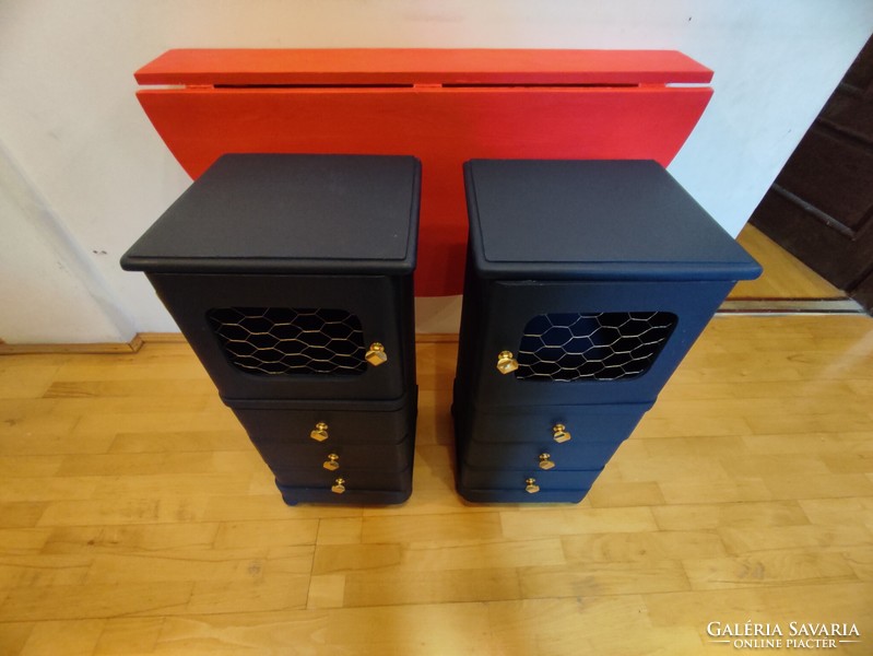 Pair of renovated vintage bedside tables