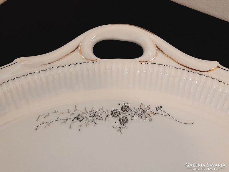 Thun porcelán nagyméretű füles kínálótál, asztalközép, tálca 45,5 cm