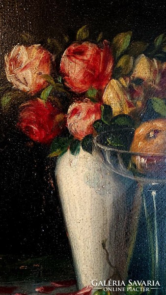 Molnár z. János: table still life with roses