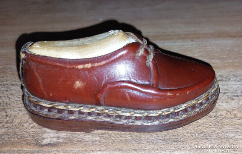 Old approx. 1930-40s - Shoemaker's masterpiece of men's shoes (10 cm)