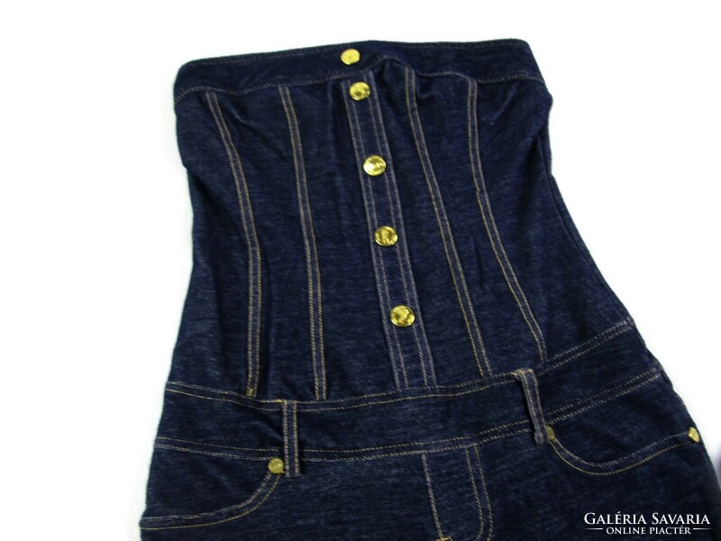 Original redial (s) very pretty *exclusive* women's strapless stretch denim overalls