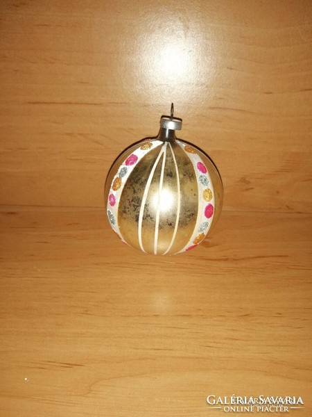 Retro glass sphere Christmas tree decoration 6 cm
