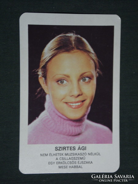 Kártyanaptár, MOKÉP mozi, Szirtes Ági színésznő,1979 ,   (2)