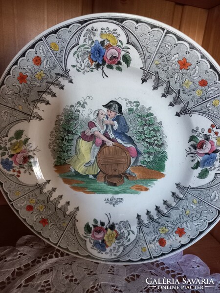 Creil French faience plate