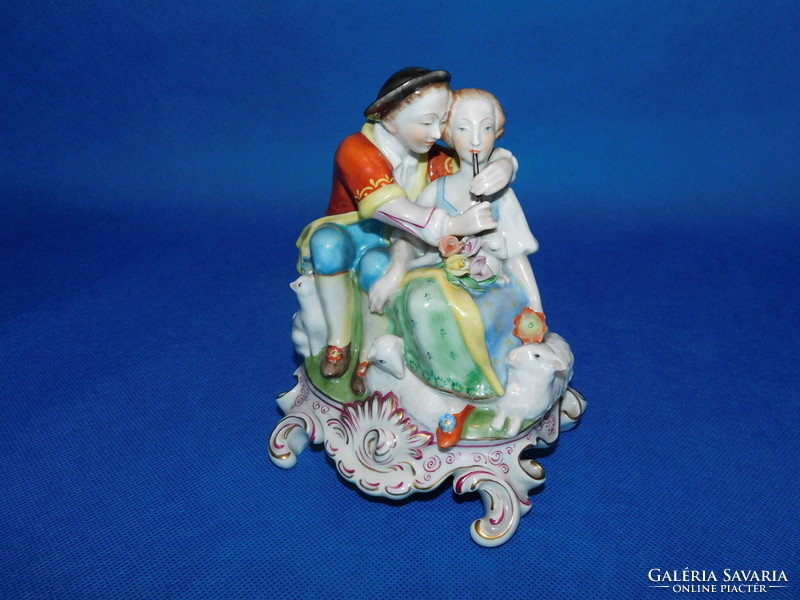Pair of antique baroque figures from Herend